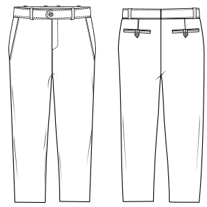 Moldes de confeccion para NENES Pantalones Pantalon 6817